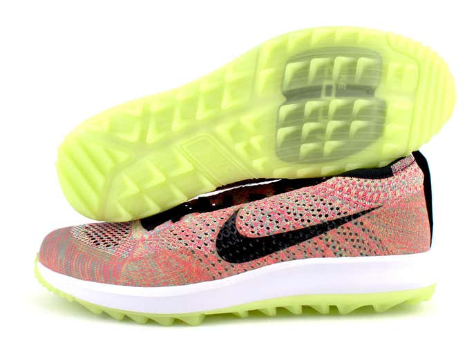 Nike Flyknit Racer G Golf Shoes Multicolor Hyper Jade Size 10.5 909756-300
