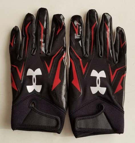 new mens L/large under armour UA F4 football gloves ncaa youngstown state penguins