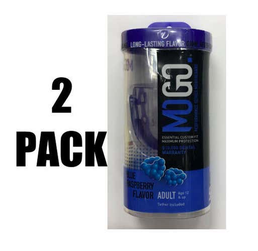 2 Pack MoGo M1 Adult Blue Raspberry sports mouthguard flavored sport mouth sr