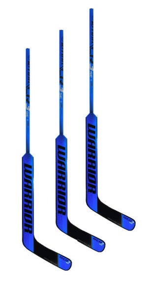 3 New Warrior Ritual CR3 goal stick blue mid Sr 27" LH left senior hockey goalie