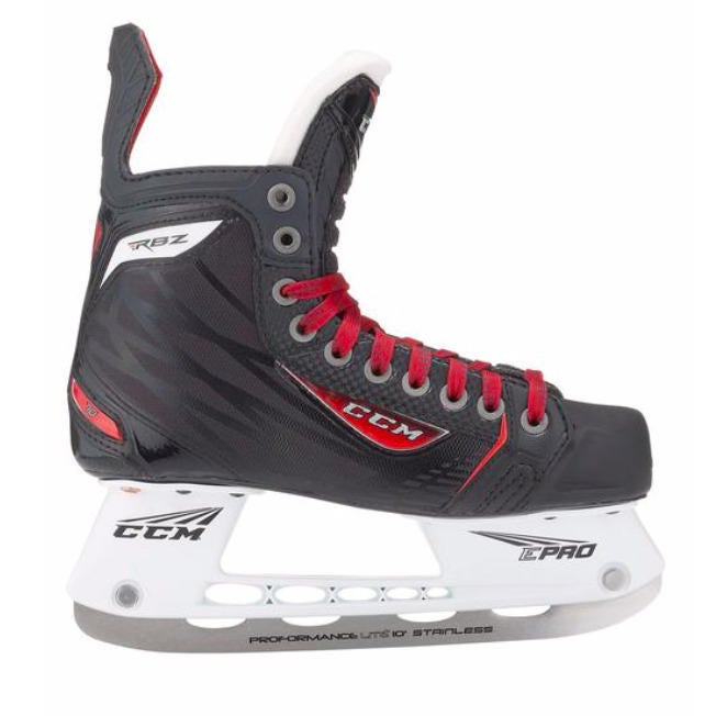 CCM RBZ 100 Ice Hockey Skates Junior Size 4 Width D Kids Skate Black/red for sale online 