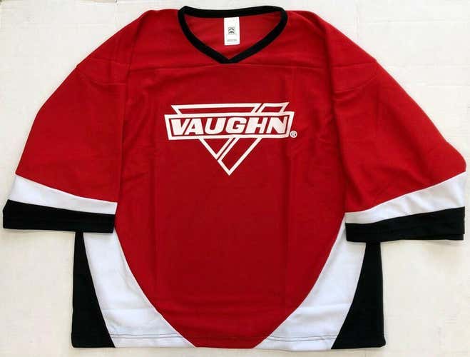 New Vaughn 7360 Junior Large Ice Hockey Goalie Jersey Red White Black goal jr
