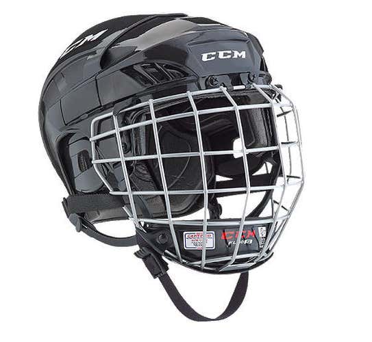 New CCM FL40 Senior Ice hockey Player Helmet Cage Combo Black size XS face mask