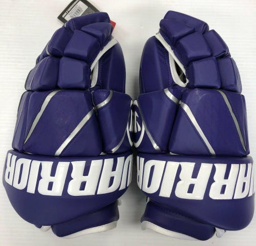 New Warrior Burn Fatboy box lacrosse goalie gloves 13" Purple Lax indoor goal
