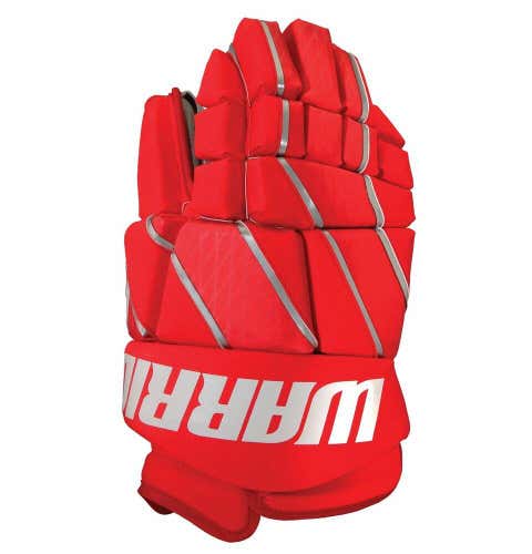 New Warrior Burn Fatboy box lacrosse goalie gloves 13" Red Lax indoor goal