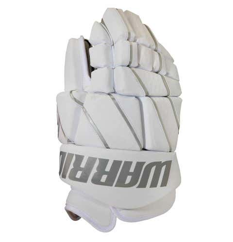 New Warrior Burn Fatboy box lacrosse goalie gloves 13" White Lax indoor goal
