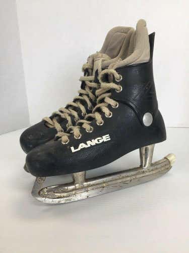 Vintage Lange 1981 Junior size 5.5 Rare Molded Mens Ice Hockey Skates Jr Black