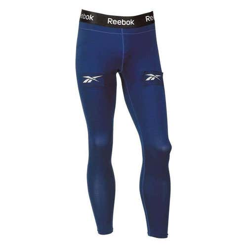 Reebok hockey Long Pant jock/cup loose fit junior large base layer legging pants