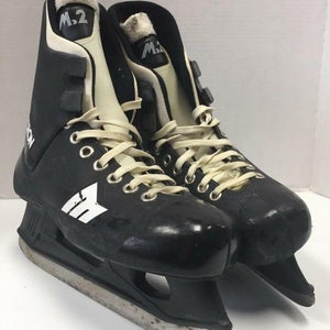Vintage Rare Micron M2 Senior size 7.5 Ice Hockey Player Skates sr vtg Black