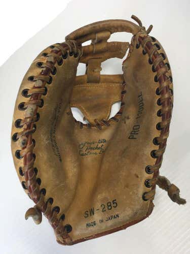 Vintage Summerlee SW-285 Pro Model First Base Baseball Glove LHT Leather brown