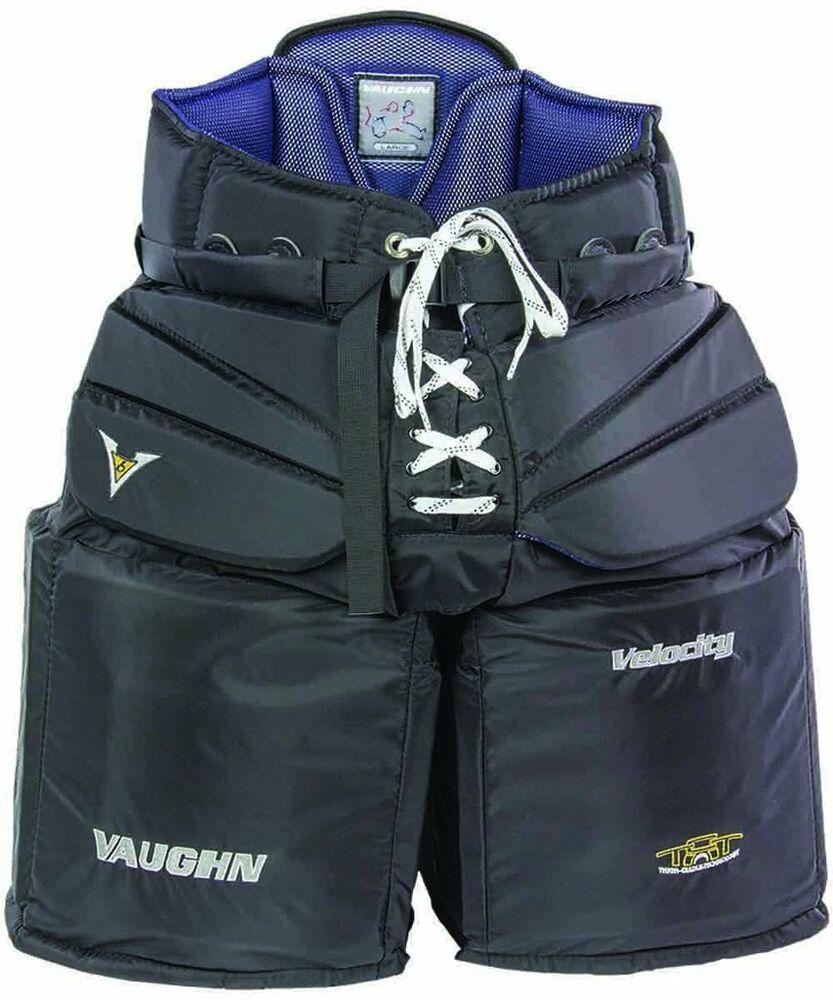 New Vaughn 7701 ice hockey goalie goal junior jr thigh guard boards pads blue 