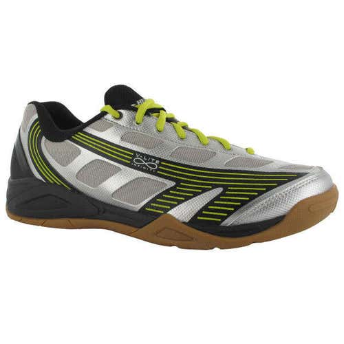 New Hi Tech V-Lite Infinity Squash shoes Men size 5 Silver/Black/Yellow Adult
