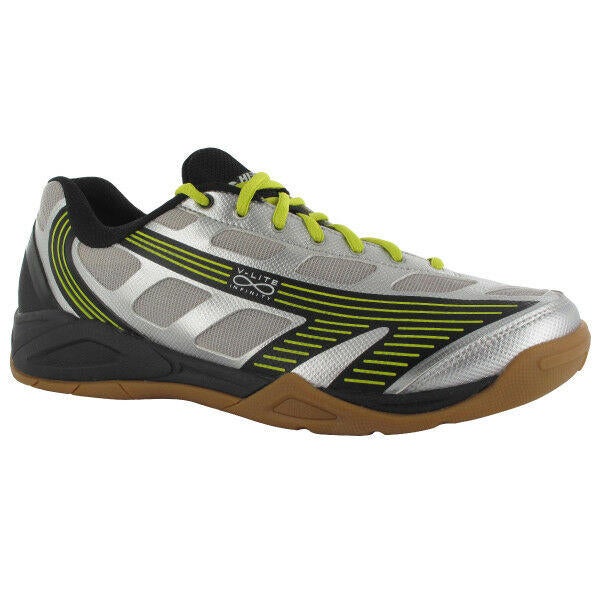 New Hi Tech V-Lite Infinity Squash shoes Men size 8.5 Silver/Black/Yellow Adult