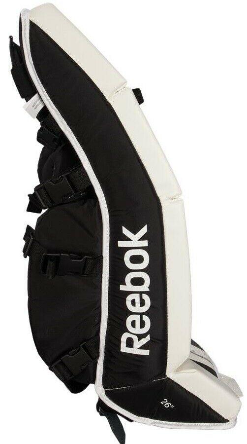 New Reebok Premier X20 Goalie leg pads Youth 20" white black ice hockey goal pad 