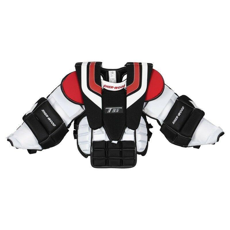 New Sherwood T95 hockey goalie chest protector large jr size goal arm ice junior 