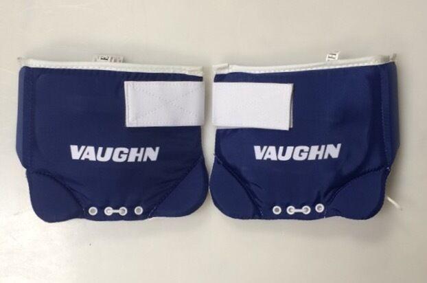 New Vaughn 7701 ice hockey goalie goal junior jr thigh guard boards pads blue