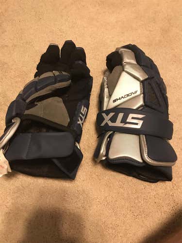 Blue New Player STX Shadow 10" Lacrosse Gloves