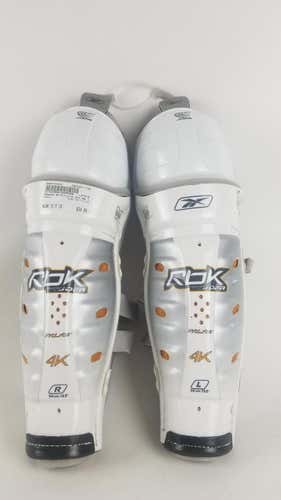 Used Reebok 4k Fitlite 13 1 2" Ice Hockey Shin Guards