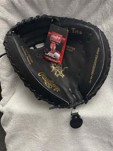 Black New Rawlings Right Handed Catcher's Heart of the Hide Baseball Glove 34"