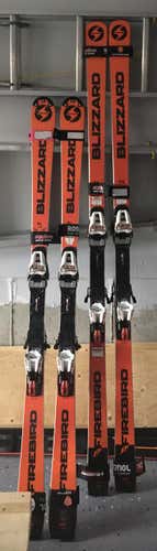 Used Blizzard Racing Firebird 165 SL FIS Race Skis With Bindings Max Din 24