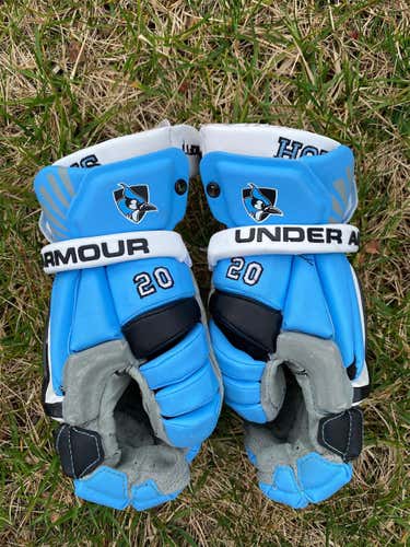 Blue Used Under Armour 13" Lacrosse Gloves