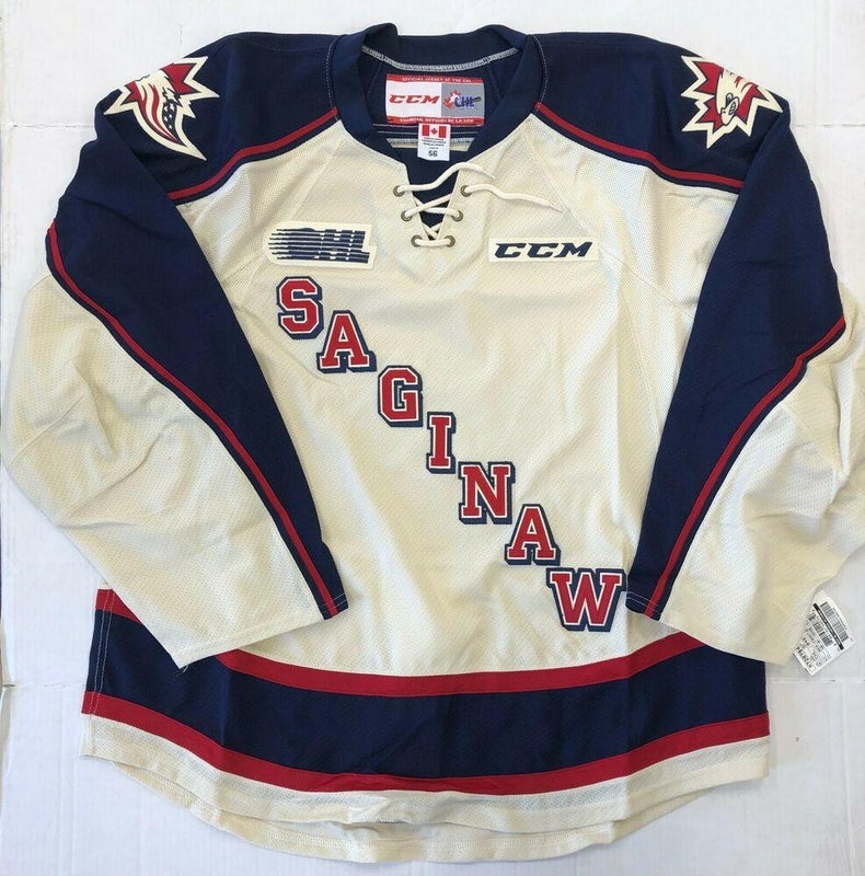 New Authentic Pro Stock CCM Saginaw Spirit Hockey Player Jersey 54 XL 7287  OHL