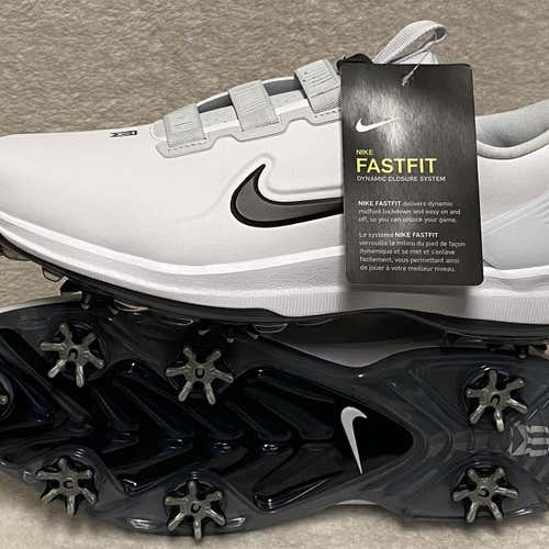 NIKE Air Zoom Tiger Woods TW71 Mens Size 9.5 White FastFit PGA Tour Golf Shoes CD6300-100