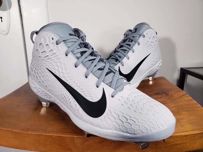 Nike Force Zoom Trout 5 Men’s Grey Metal Baseball Cleats Size 12