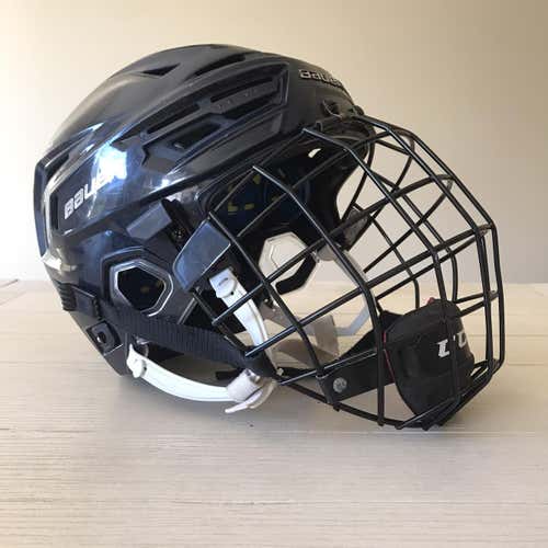 Blue Used Large Bauer Re-Akt 150 Helmet