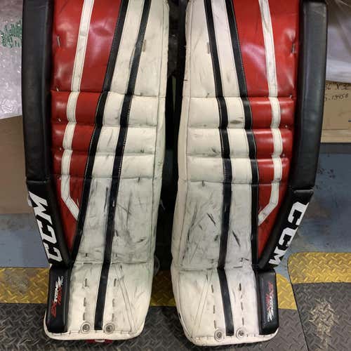 Used CCM Extreme Flex II  Goalie Leg Pads - Senior - 35+1