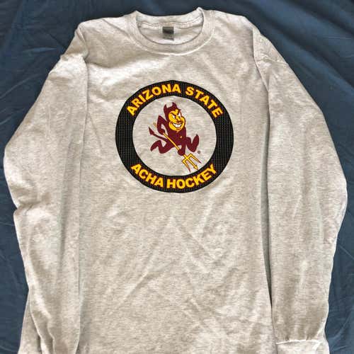 Arizona State Sun Devil Hockey Long Sleeve Shirt Large