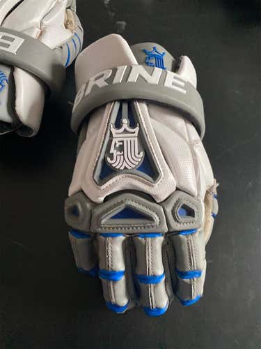 Gray Used Player Brine King 11" Lacrosse Gloves