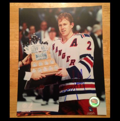 Brian Leetch New York Rangers Signed 8x10 Photograph