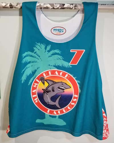 Miami Beach Lacrosse Reversible w/ Shark Logo (XL/Adult)