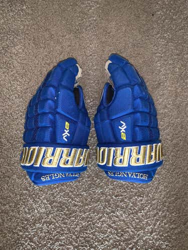 Blue Used Warrior Dynasty AX2 14" Pro Stock Gloves