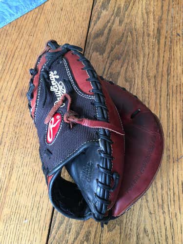 Black Used Rawlings Right Handed Catcher's Pro Series Special Edition Baseball Glove 32.5"