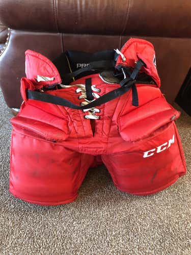 Red Senior Large CCM Hockey Goalie Pants