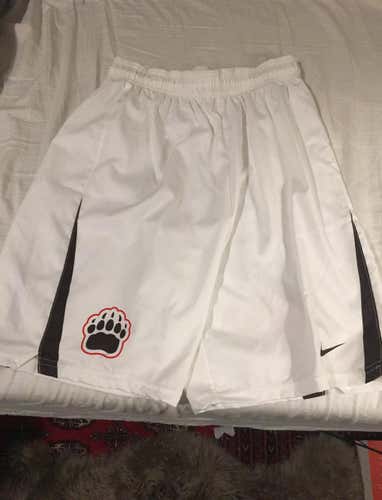 Brown Lacrosse White Game Worn Shorts