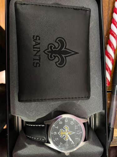 New Orleans Saints Matching Watch And Wallet Set