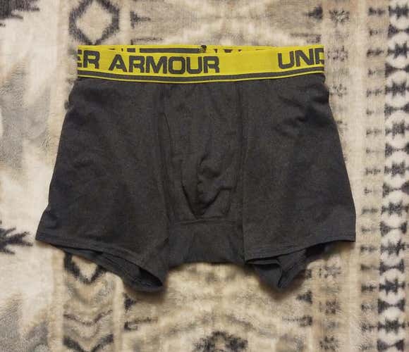 Under Armour Gray Adult Men's Small Compression Boxer Briefs Shorts Gently Used