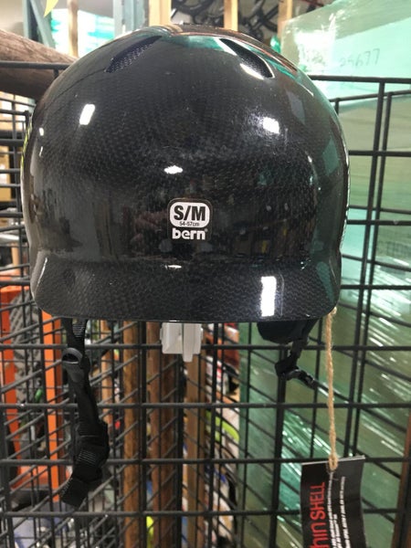 New Bern Watts Carbon Fiber Gel Coat Black helmet | Size: Small / Medium