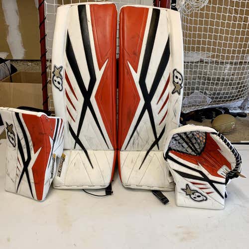 Red Used 35" Regular Sub Zero Pro 3 Pro Stock Goalie Full Set