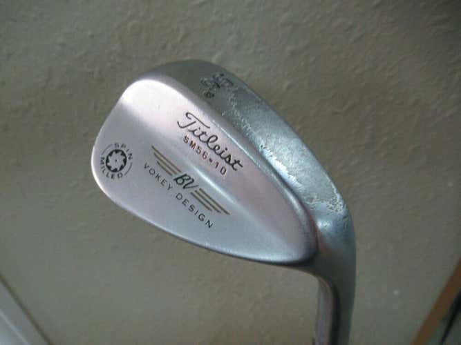 TITLEIST VOKEY SPIN MILLED CHROME 56* SAND WEDGE FACTORY STEEL MIDSIZE GRIP