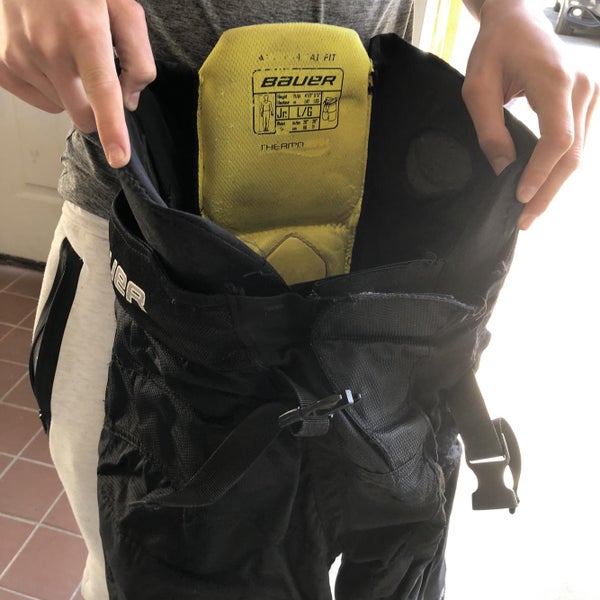 Black Junior Large Bauer Supreme 2S Hockey Pants