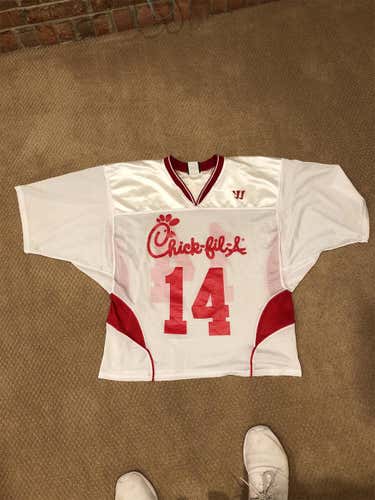 Chick-fil-a lacrosse - White Men's Large Warrior Jersey