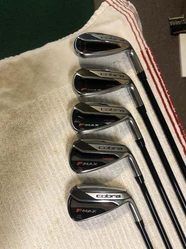 Used Cobra F-Max Single Length Right Handed  Iron Set Regular Flex Graphite Shafts