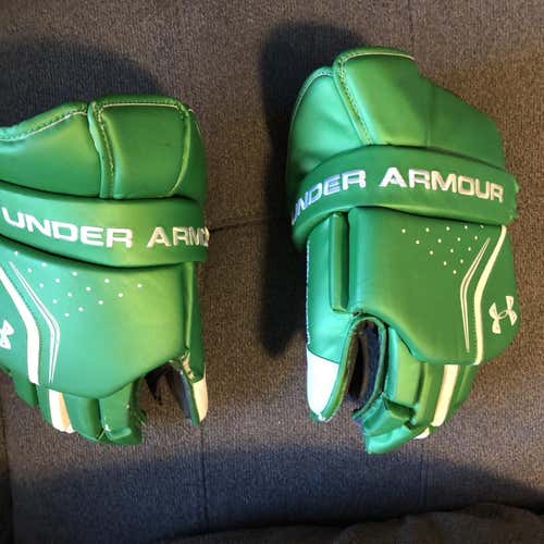 Green New Under Armour 13" Goalie Gloves