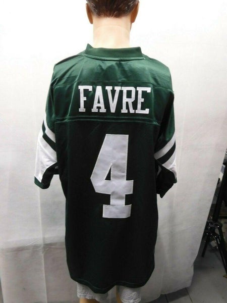 4 BRETT FAVRE New York Jets NFL QB White Mint Throwback Jersey