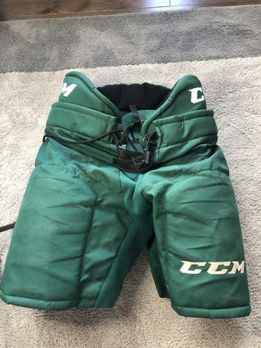 Green Senior Large CCM Pro Stock Hockey Pants