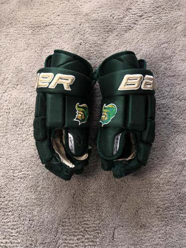 Green Used Bauer 4 Roll 15" Pro Stock Gloves
